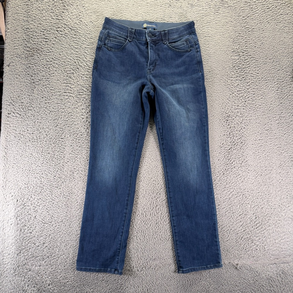 Democracy Ab Solution Jeans Womens 10 Blue Cotton Denim Straight Faded Stretch